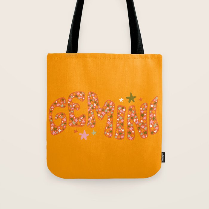Starry Gemini Tote Bag Gallery Image 1