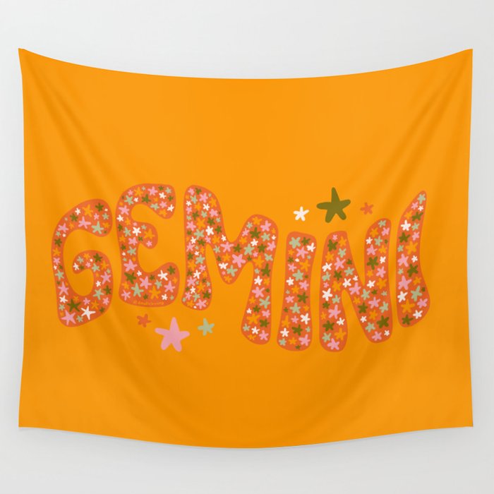 Starry Gemini Wall Tapestry Gallery Image 1