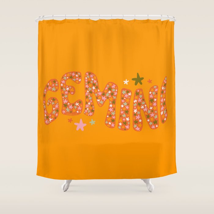 Starry Gemini Shower Curtain Gallery Image 1
