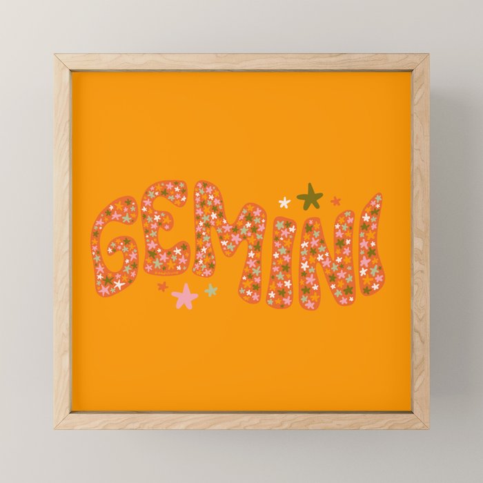 Starry Gemini Mini Art Print Gallery Image 1