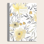 Modern, Floral Prints, Yellow, Gray and White Notebook Gallery Image 4