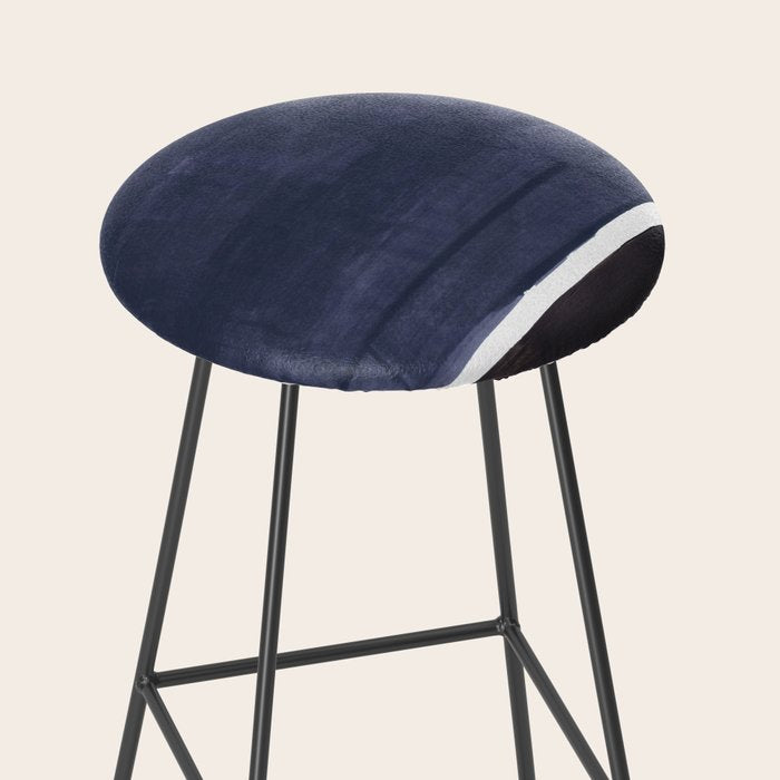 Navy Black Rothko Fun Colorful Mid Century Modern Abstract Painting Shapes Pattern Stool Gallery Image 2