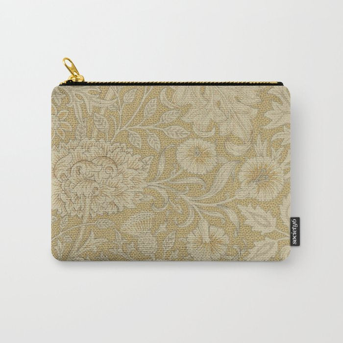 William Morris Double Bough Antique Gold Carry All Pouch Gallery Image 1