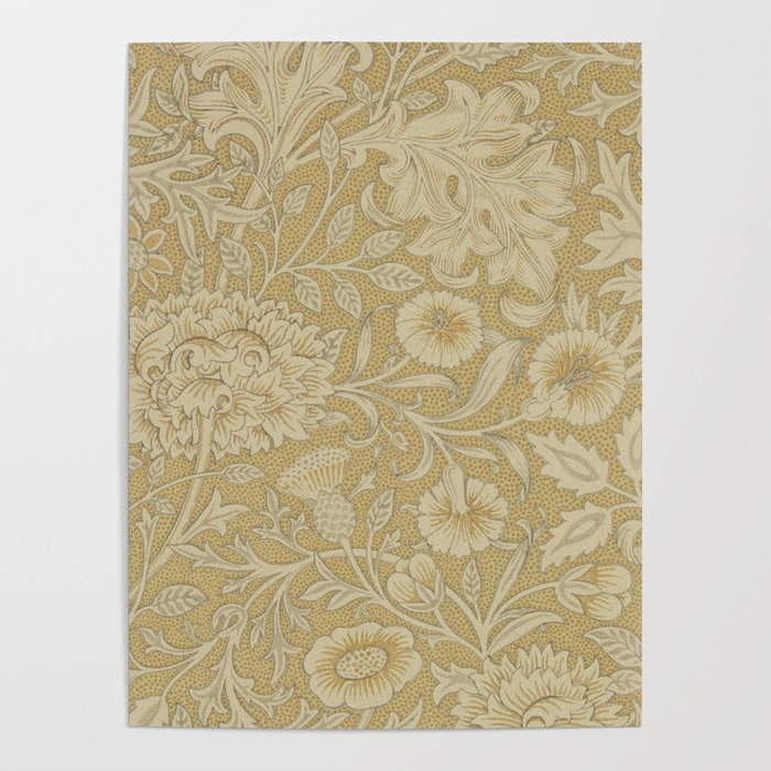William Morris Double Bough Antique Gold Poster Gallery Image 4