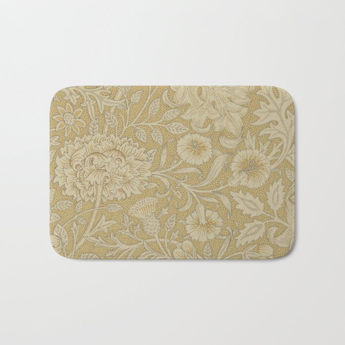 William Morris Double Bough Antique Gold Bath Mat Gallery Image 1