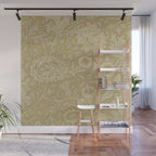 William Morris Double Bough Antique Gold Wall Mural Gallery Image 1