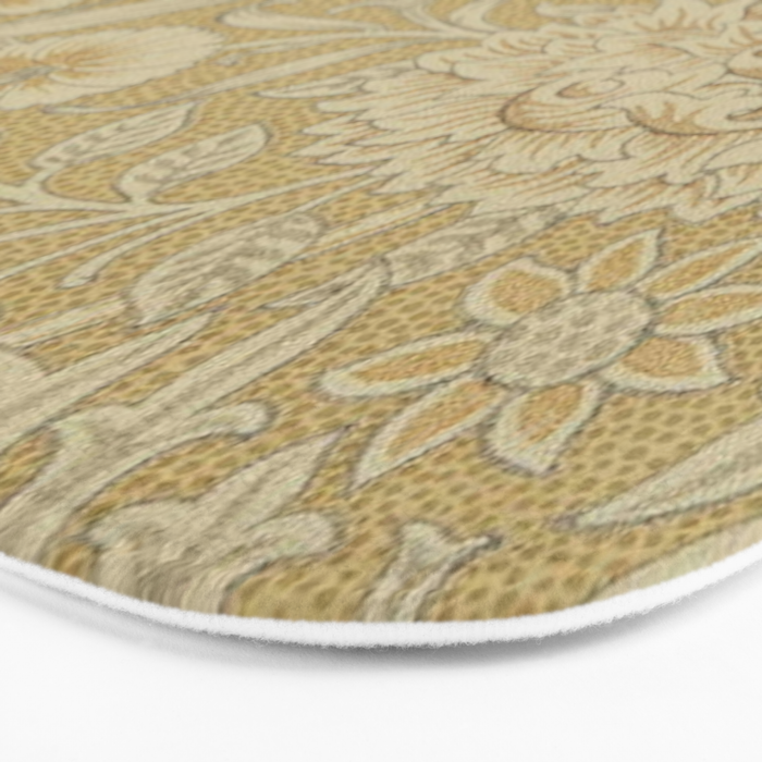 William Morris Double Bough Antique Gold Bath Mat Gallery Image 3