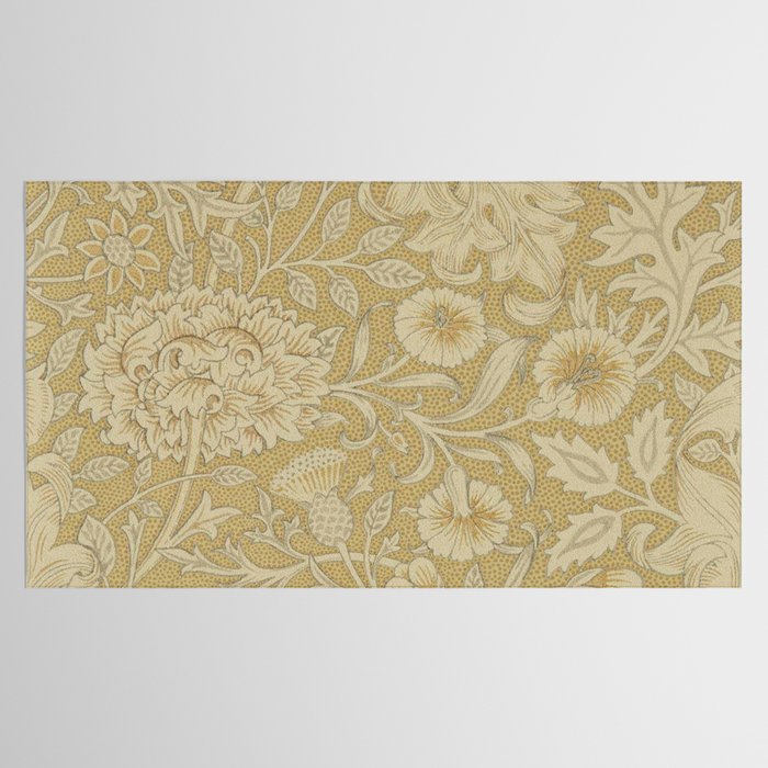 William Morris Double Bough Antique Gold Tablecloth Gallery Image 2