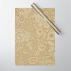 William Morris Double Bough Antique Gold Wrapping Paper Gallery Image 1