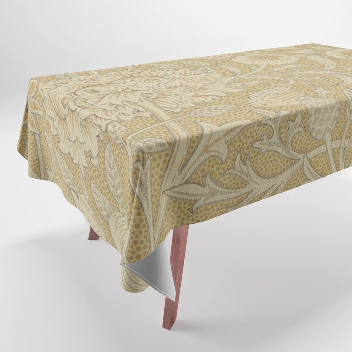 William Morris Double Bough Antique Gold Tablecloth Gallery Image 1