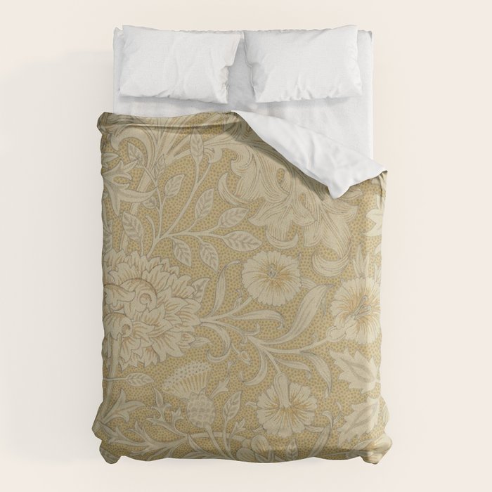 William Morris Double Bough Antique Gold Duvet Cover Gallery Image 6