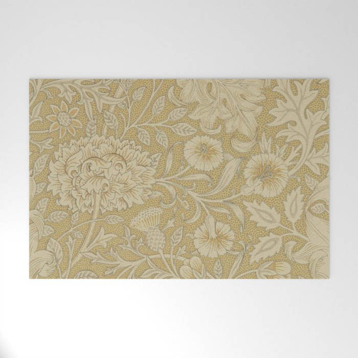 William Morris Double Bough Antique Gold Welcome Mat Gallery Image 1