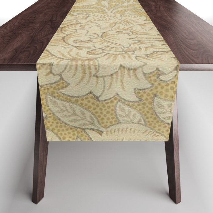 William Morris Double Bough Antique Gold Table Runner Gallery Image 1