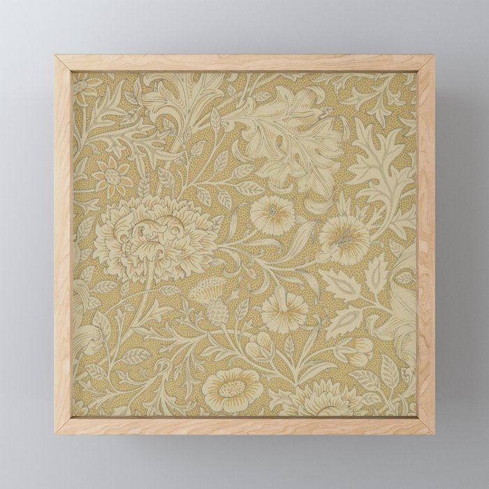 William Morris Double Bough Antique Gold Mini Art Print Gallery Image 1