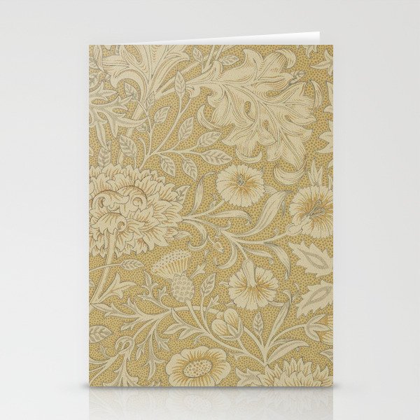 William Morris Double Bough Antique Gold Stationery Card Gallery Image 2