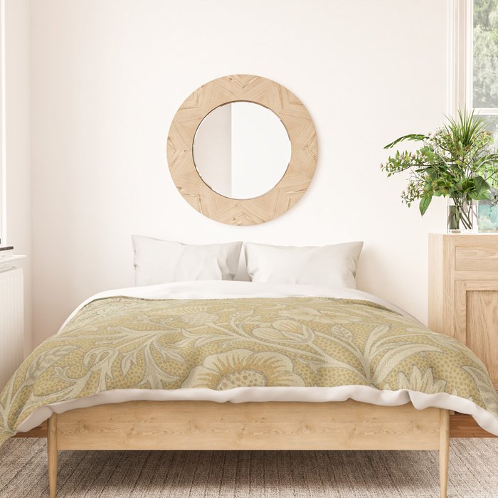 William Morris Double Bough Antique Gold Duvet Cover Gallery Image 3