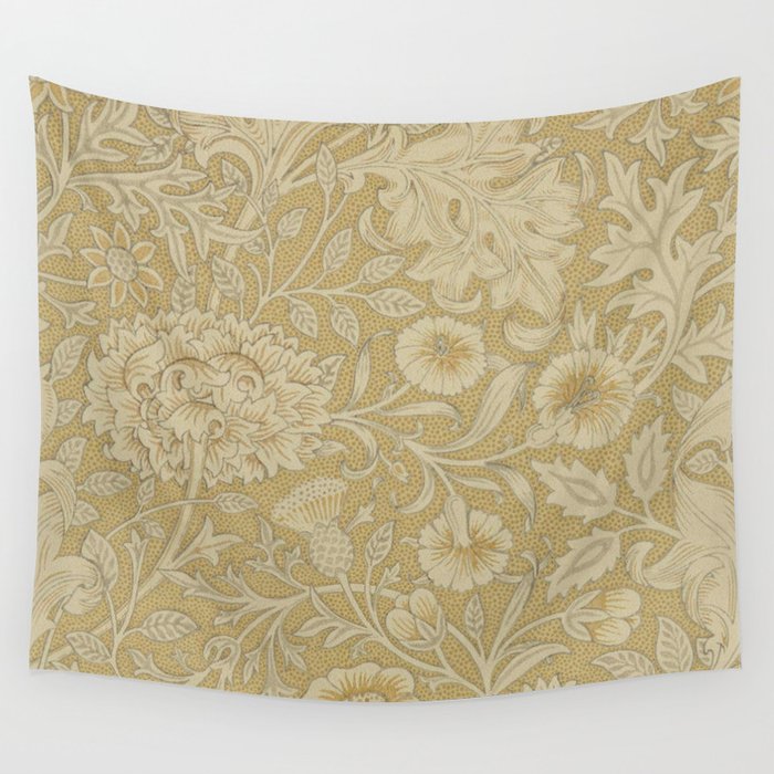 William Morris Double Bough Antique Gold Wall Tapestry Gallery Image 1