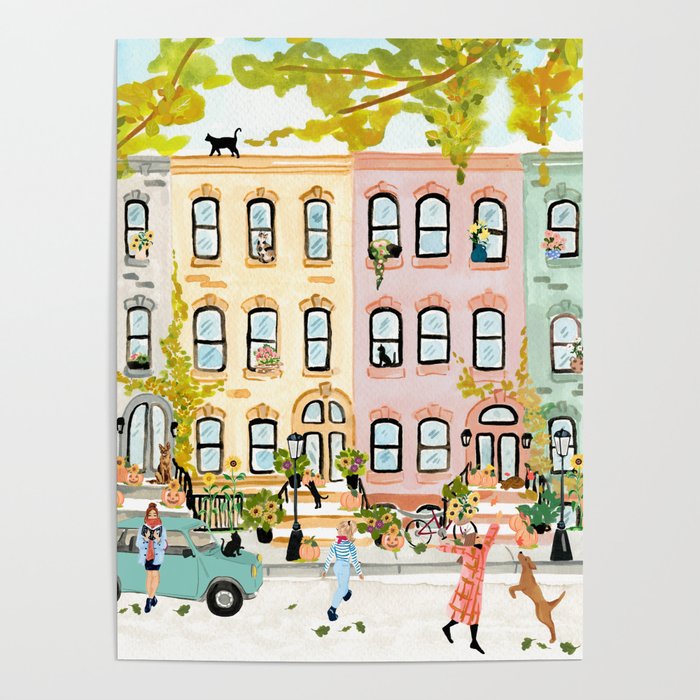 Autumn City Scene Poster Gallery Image 4