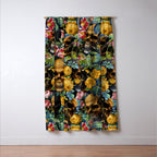 Skull and Flowers Pattern Window Curtain Gallery Image 3
