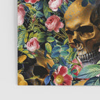 Skull and Flowers Pattern Poster Gallery Image 3