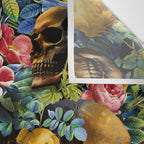 Skull and Flowers Pattern Wall Tapestry Gallery Image 3