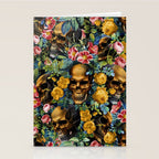 Skull and Flowers Pattern Stationery Card Gallery Image 2