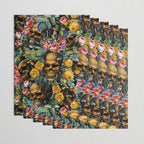 Skull and Flowers Pattern Wrapping Paper Gallery Image 3