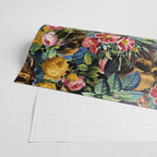 Skull and Flowers Pattern Wrapping Paper Gallery Image 2