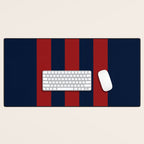 Navy Three Red Bars Desk Mat Gallery Image 1