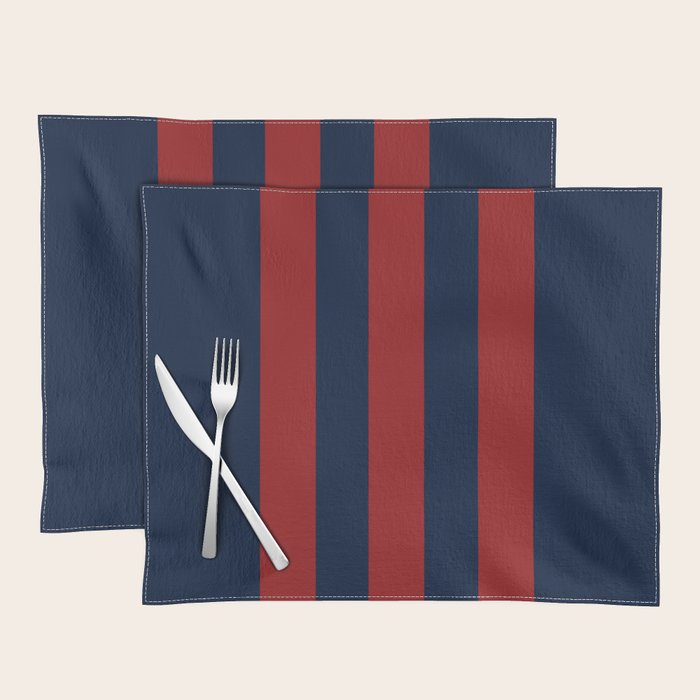 Navy Three Red Bars Placemat Gallery Image 1