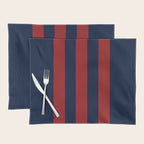 Navy Three Red Bars Placemat Gallery Image 1