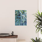 Blue Green Abstract Geometric Low Poly Modern Art Poster Gallery Image 2