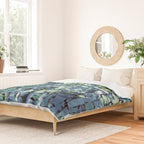 Blue Green Abstract Geometric Low Poly Modern Art Duvet Cover Gallery Image 2