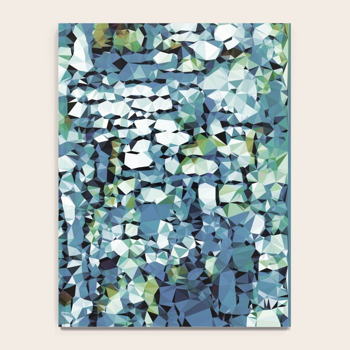 Blue Green Abstract Geometric Low Poly Modern Art Notebook Gallery Image 4