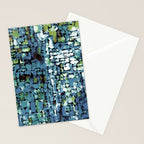 Blue Green Abstract Geometric Low Poly Modern Art Stationery Card Gallery Image 2