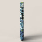 Blue Green Abstract Geometric Low Poly Modern Art iPhone Case Gallery Image 2