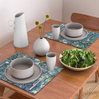 Blue Green Abstract Geometric Low Poly Modern Art Placemat Gallery Image 2