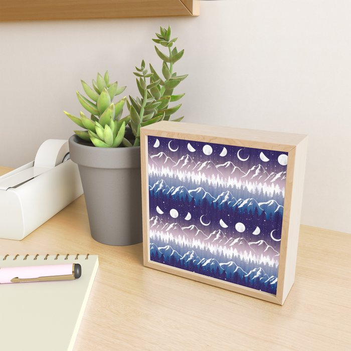 Mountains & Moons Stripe Mini Art Print Gallery Image 2