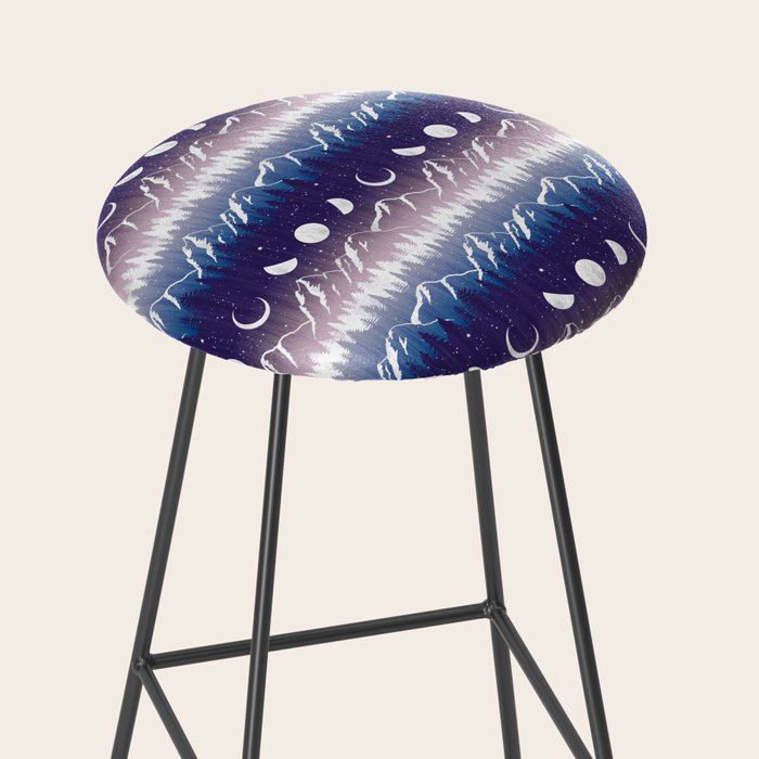Mountains & Moons Stripe Stool Gallery Image 2