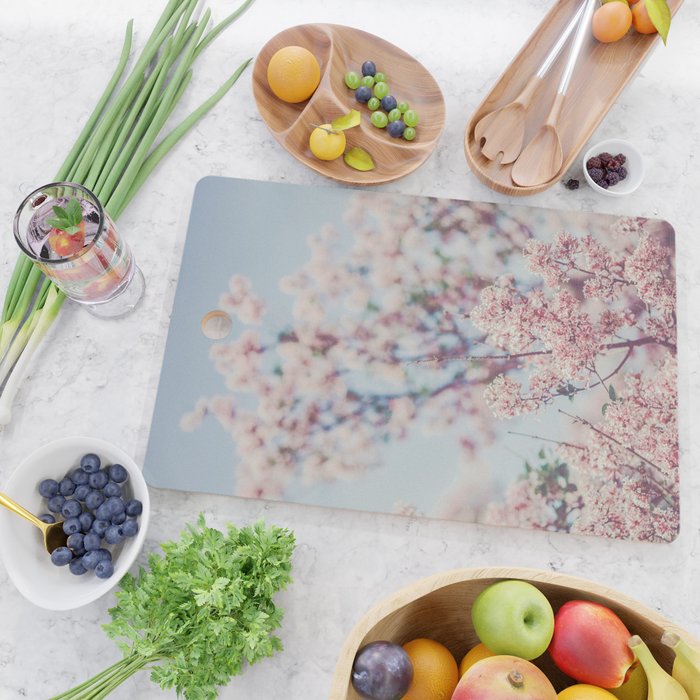 Spring Lilac Flowers Against the Sky Cutting Board Gallery Image 2