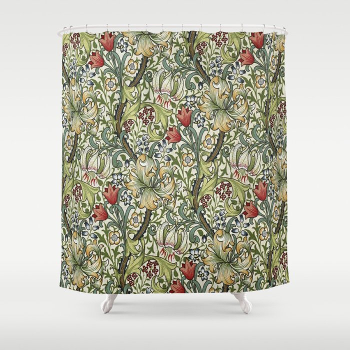 William Morris honeysucklea, Morris floral , No.4, Shower Curtain Gallery Image 1