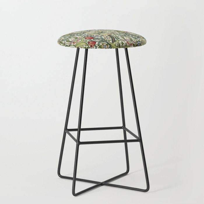 William Morris honeysucklea, Morris floral , No.4, Stool Gallery Image 1