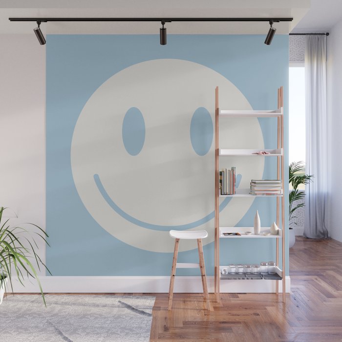 Happy Thoughts Baby Blue Wall Mural Gallery Image 1