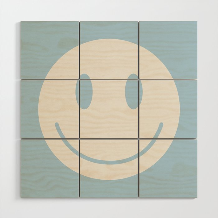 Happy Thoughts Baby Blue Wood Wall Art Gallery Image 1