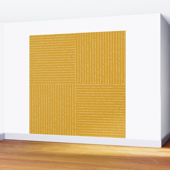 Lines III (Yellow) Wall Mural Gallery Image 2