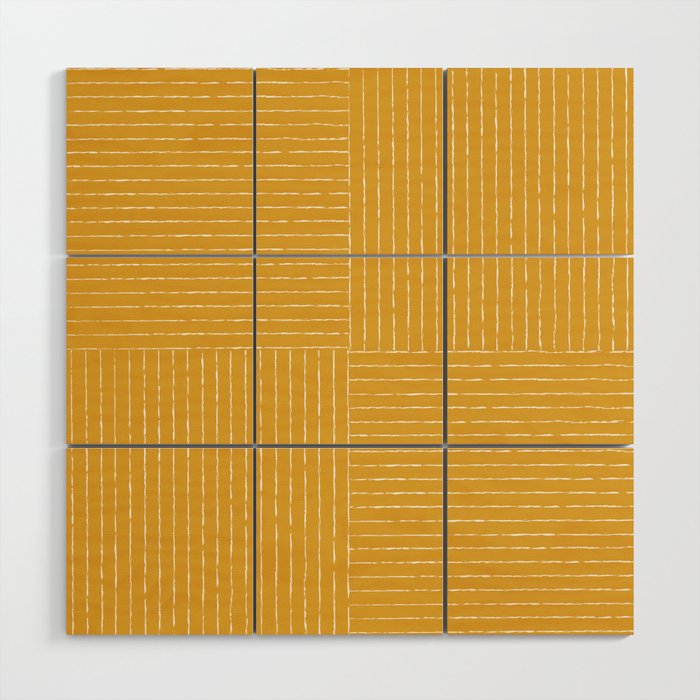 Lines III (Yellow) Wood Wall Art Gallery Image 1