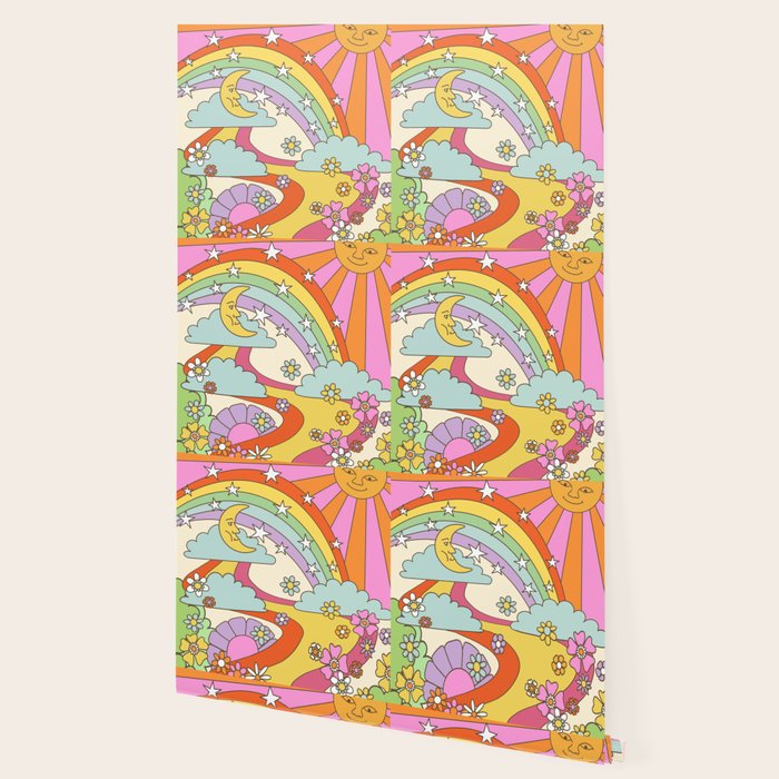 retro hippie boho print  Wallpaper Gallery Image 2