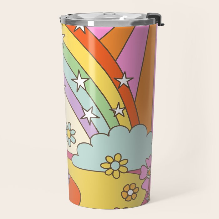 retro hippie boho print  Travel Mug Gallery Image 2