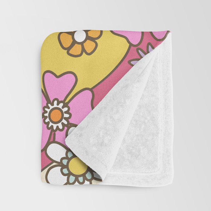 retro hippie boho print  Throw Blanket Gallery Image 3