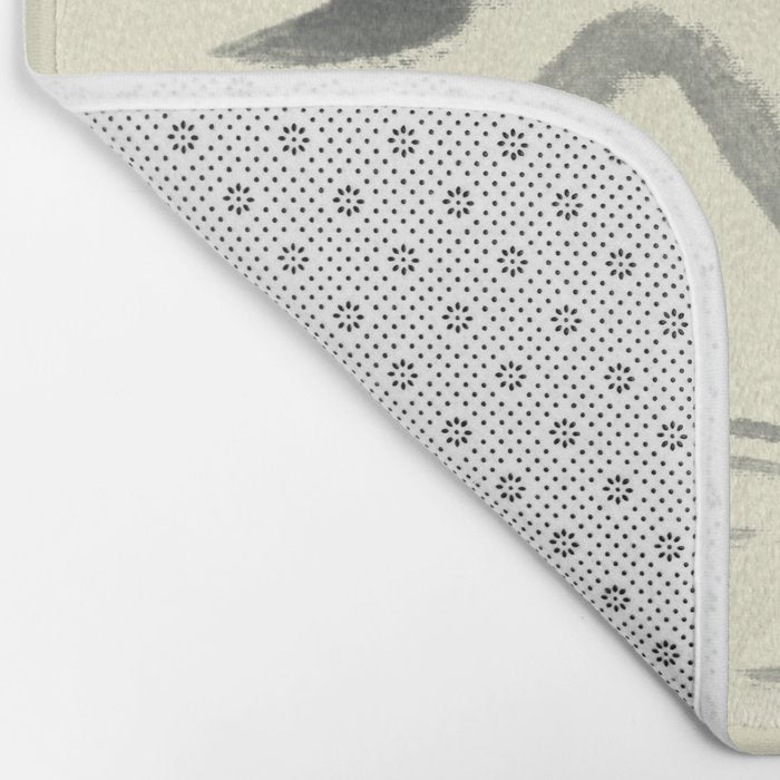 Watercolor 9 Abstraction minimal landscape lover bird Bath Mat Gallery Image 2